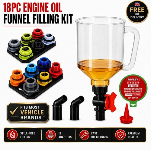 Sealey Master Engine Oil Funnel Filling Kit 15pc